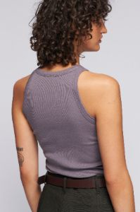 Women's Rib Racer Tank in Storm sold by Kotn