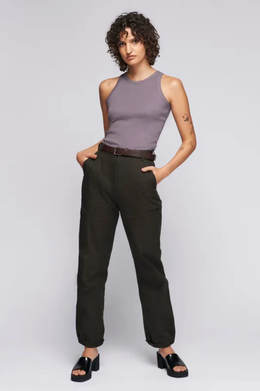 Women's Rib Racer Tank in Storm sold by Kotn