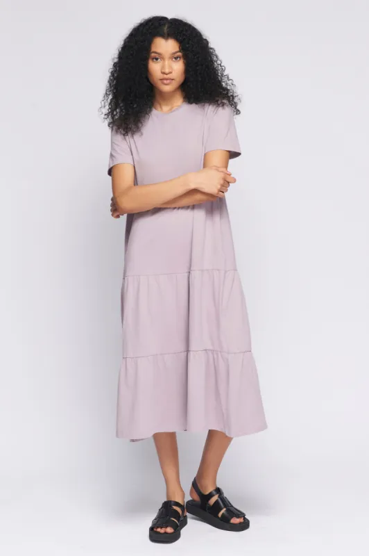 Women's Midi Babydoll Dress in Lavender sold by Kotn