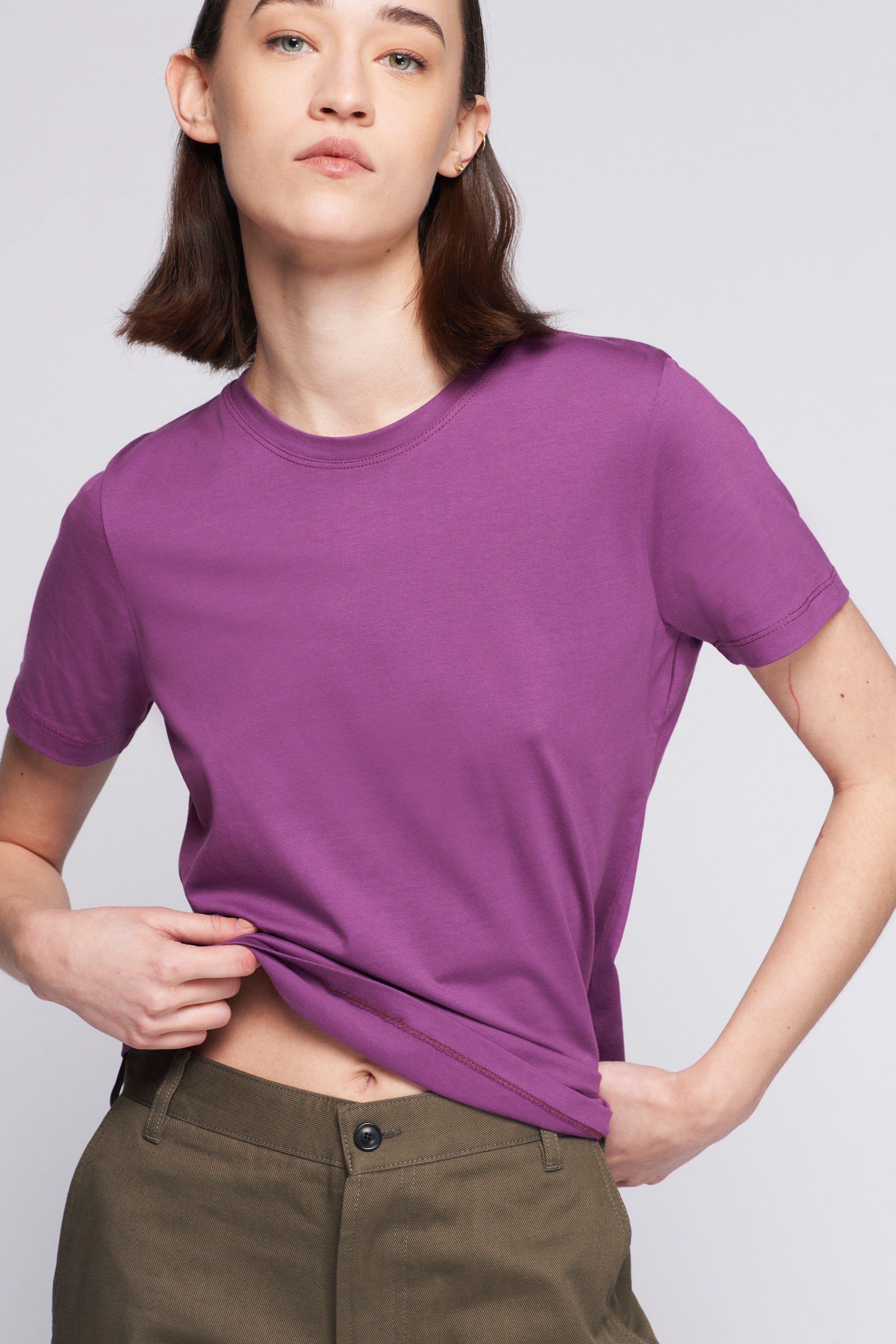 Women's Essential Crew in Violet sold by Kotn product image thumbnail 2