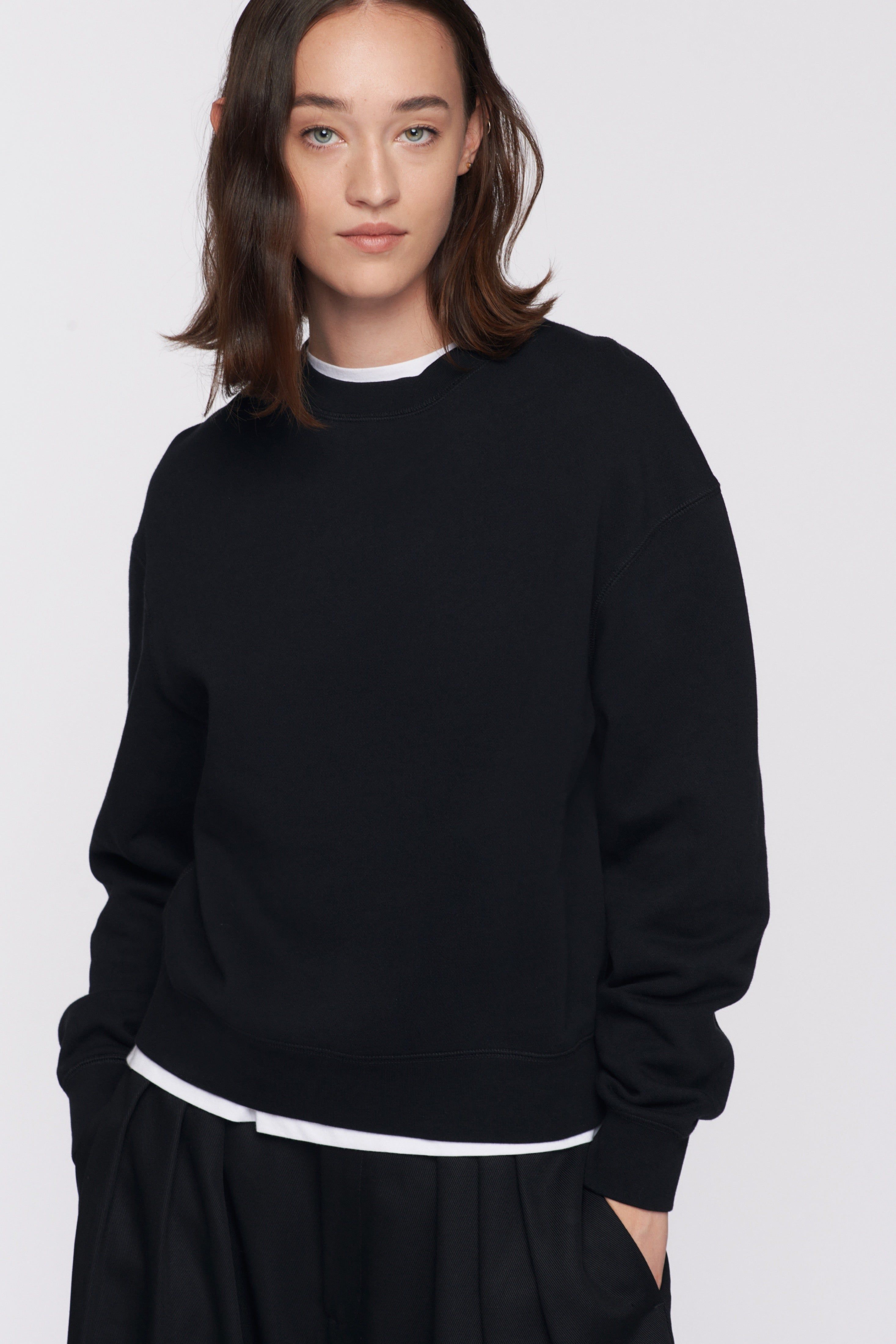 Women's Essential Sweatshirt in Black sold by Kotn product image thumbnail 2
