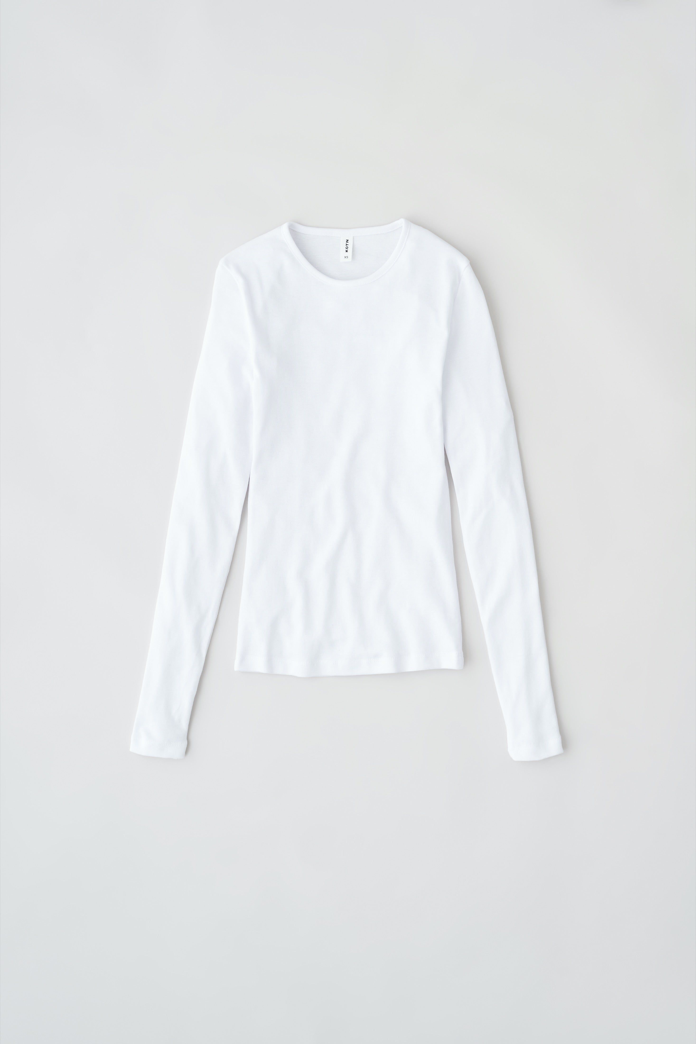 Fitted Longsleeve in White sold by Kotn product image thumbnail 6