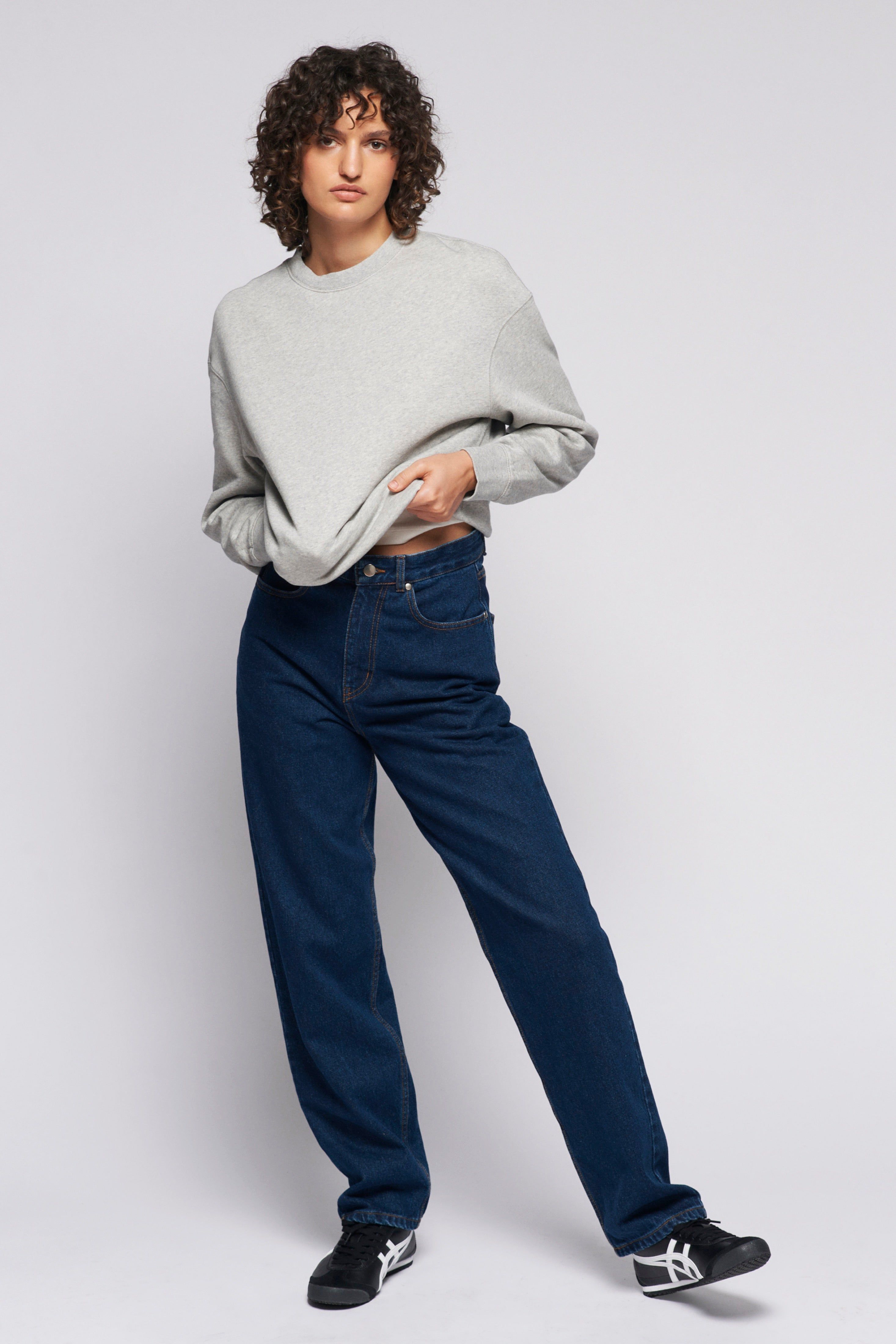 Women's Essential Sweatshirt in Heather Grey sold by Kotn