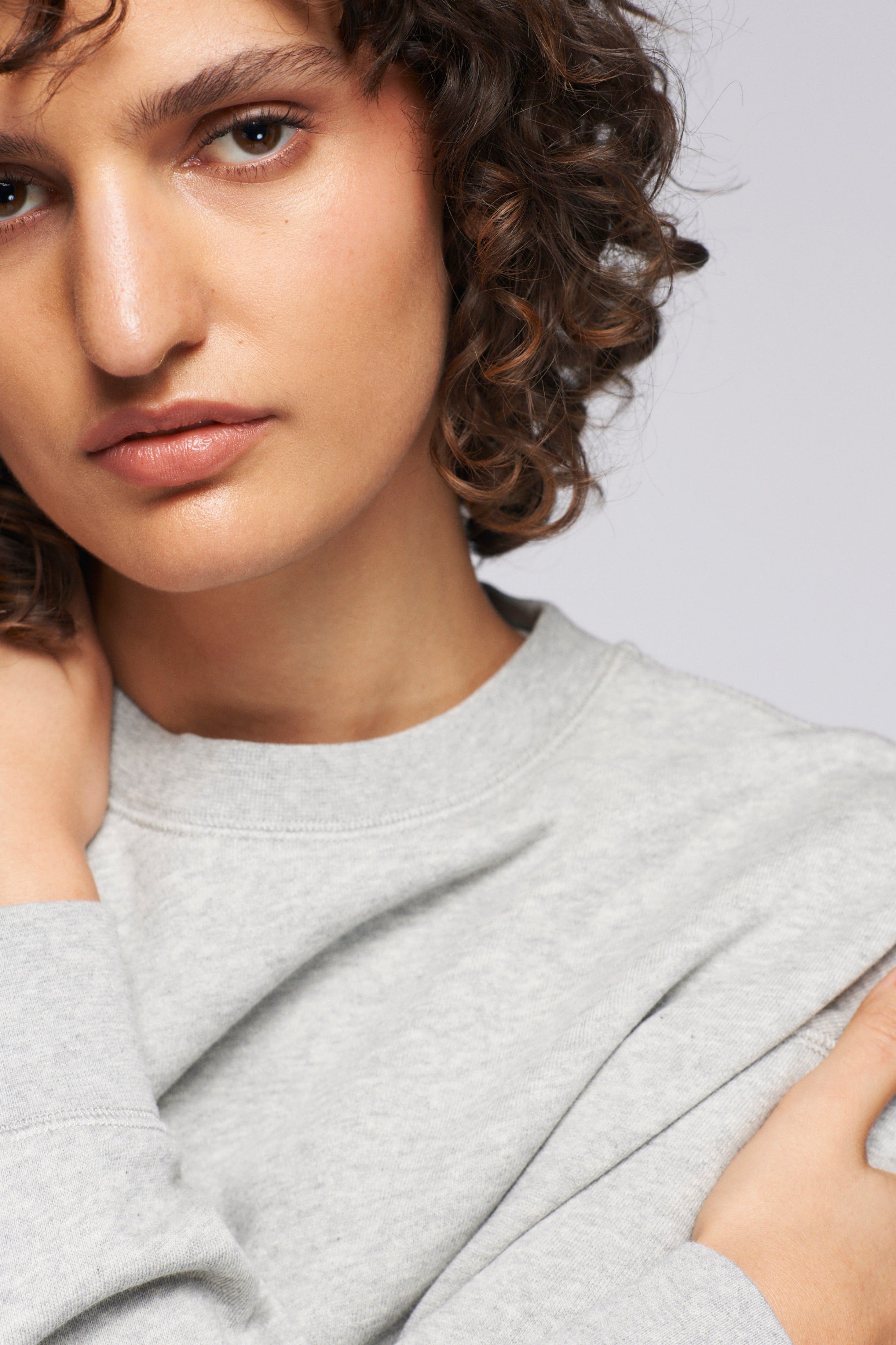 Women's Essential Sweatshirt in Heather Grey sold by Kotn product image thumbnail 4