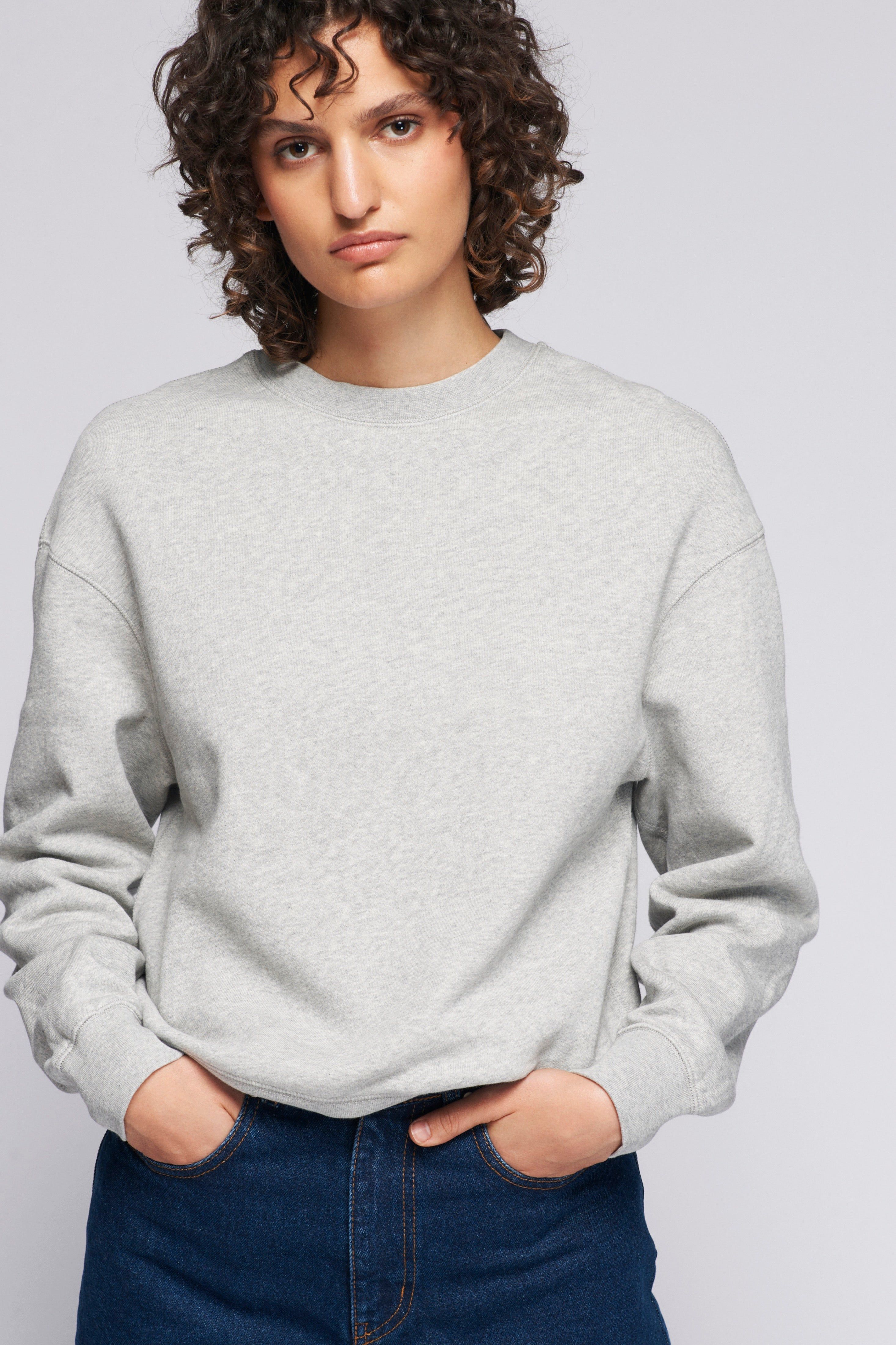 Women's Essential Sweatshirt in Heather Grey sold by Kotn product image thumbnail 3