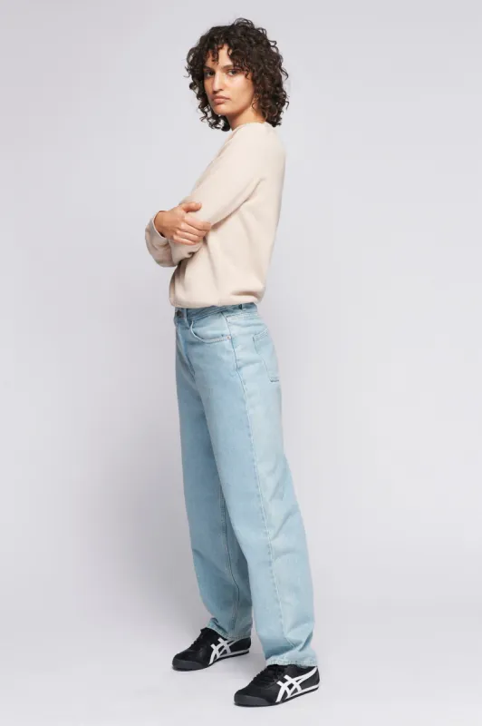 Women's Fine Knit Crewneck Sweater in Alabaster sold by Kotn