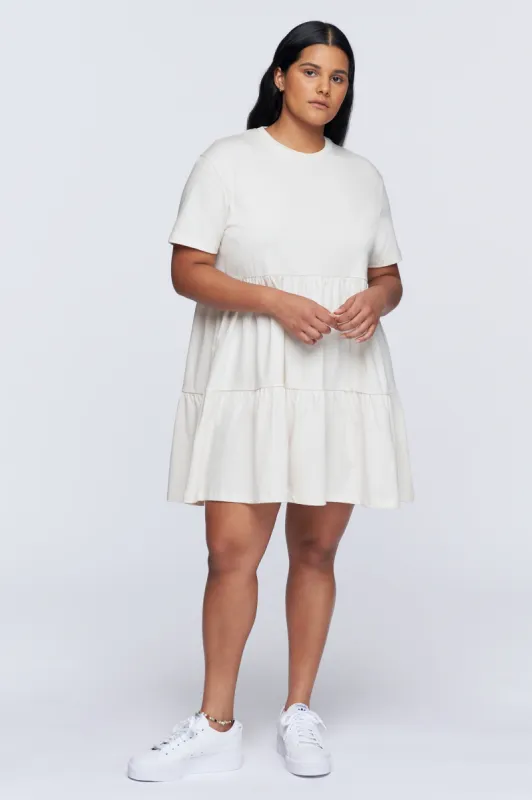 Women's Tiered Babydoll Dress in Natural sold by Kotn