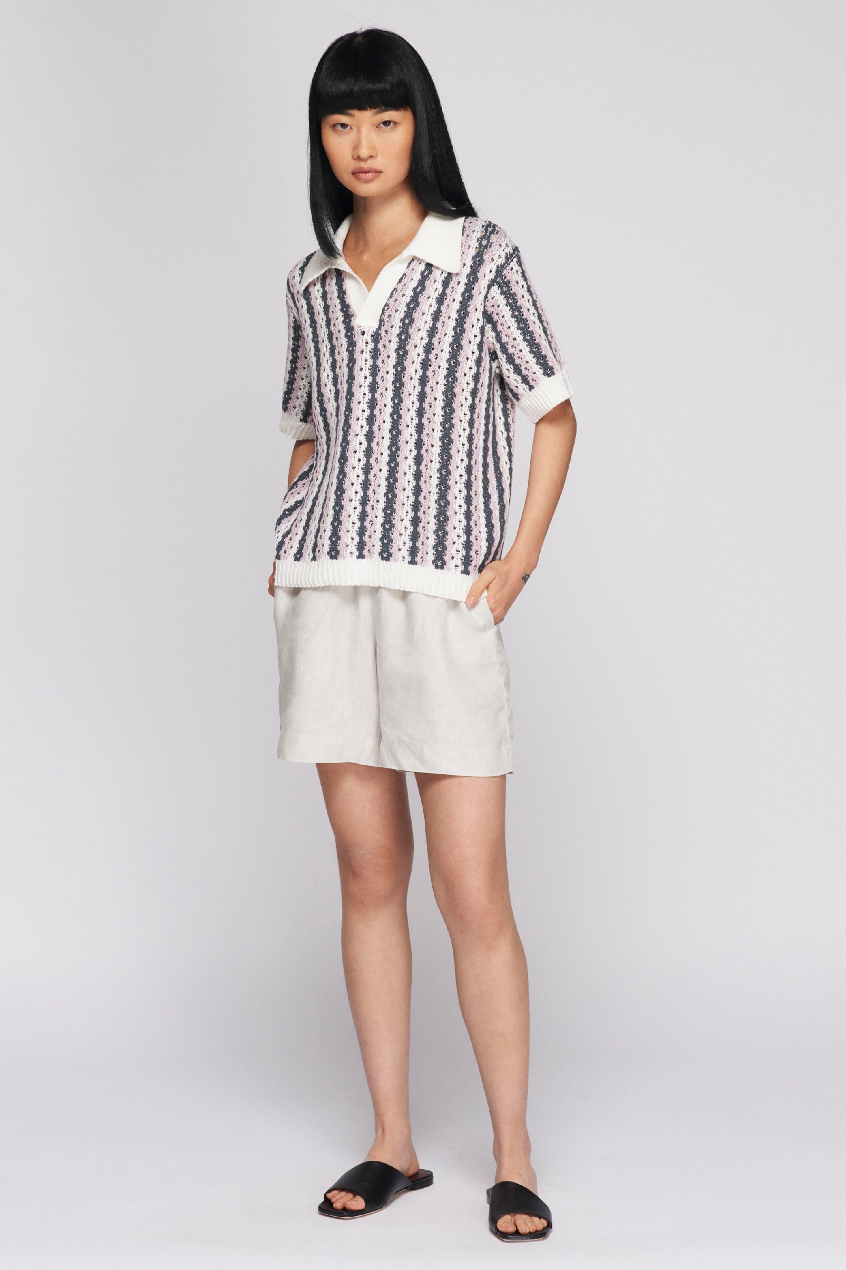 Unisex Groove Shirt in Lilac Mix sold by Kotn