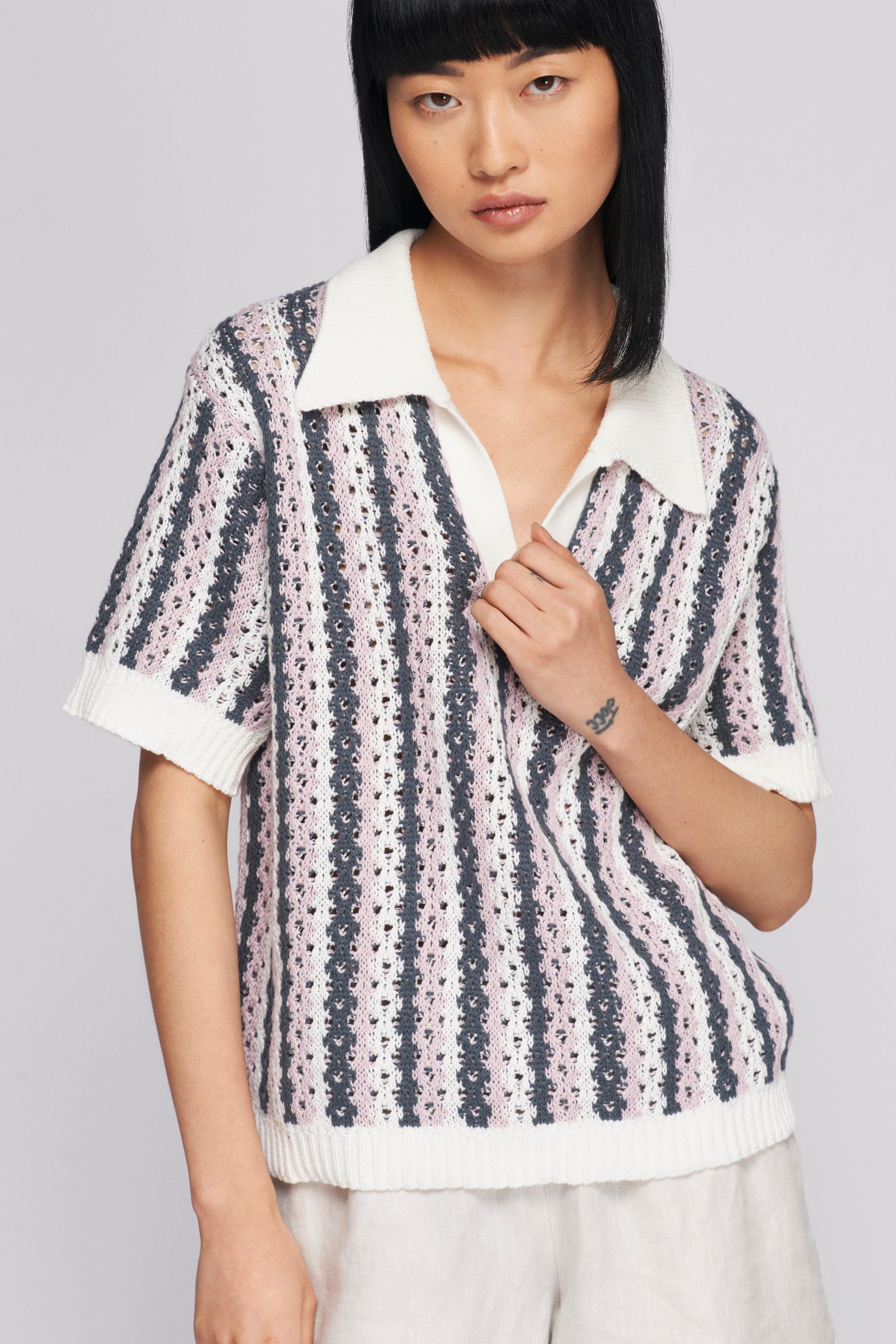 Unisex Groove Shirt in Lilac Mix sold by Kotn product image thumbnail 3