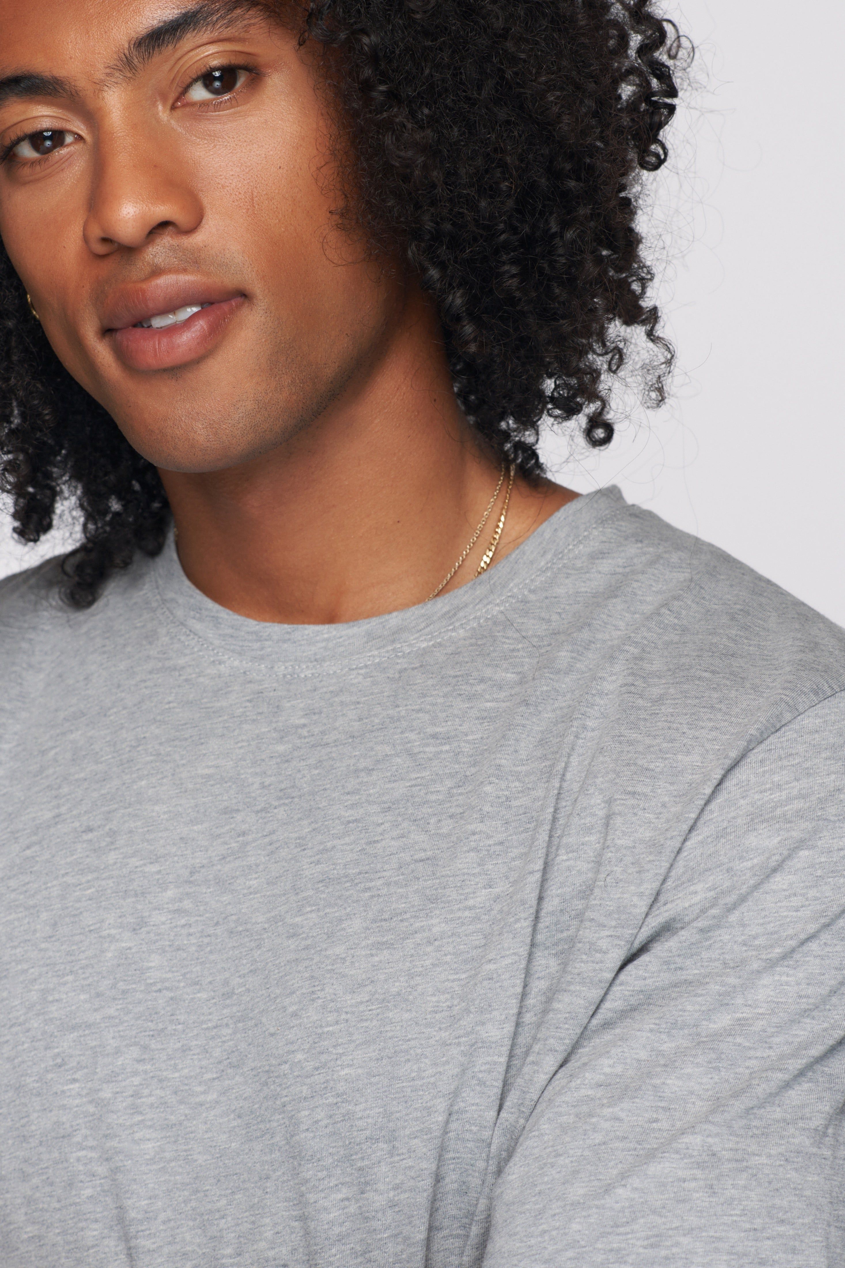 Men's Essential Crew in Heather Grey sold by Kotn product image thumbnail 4