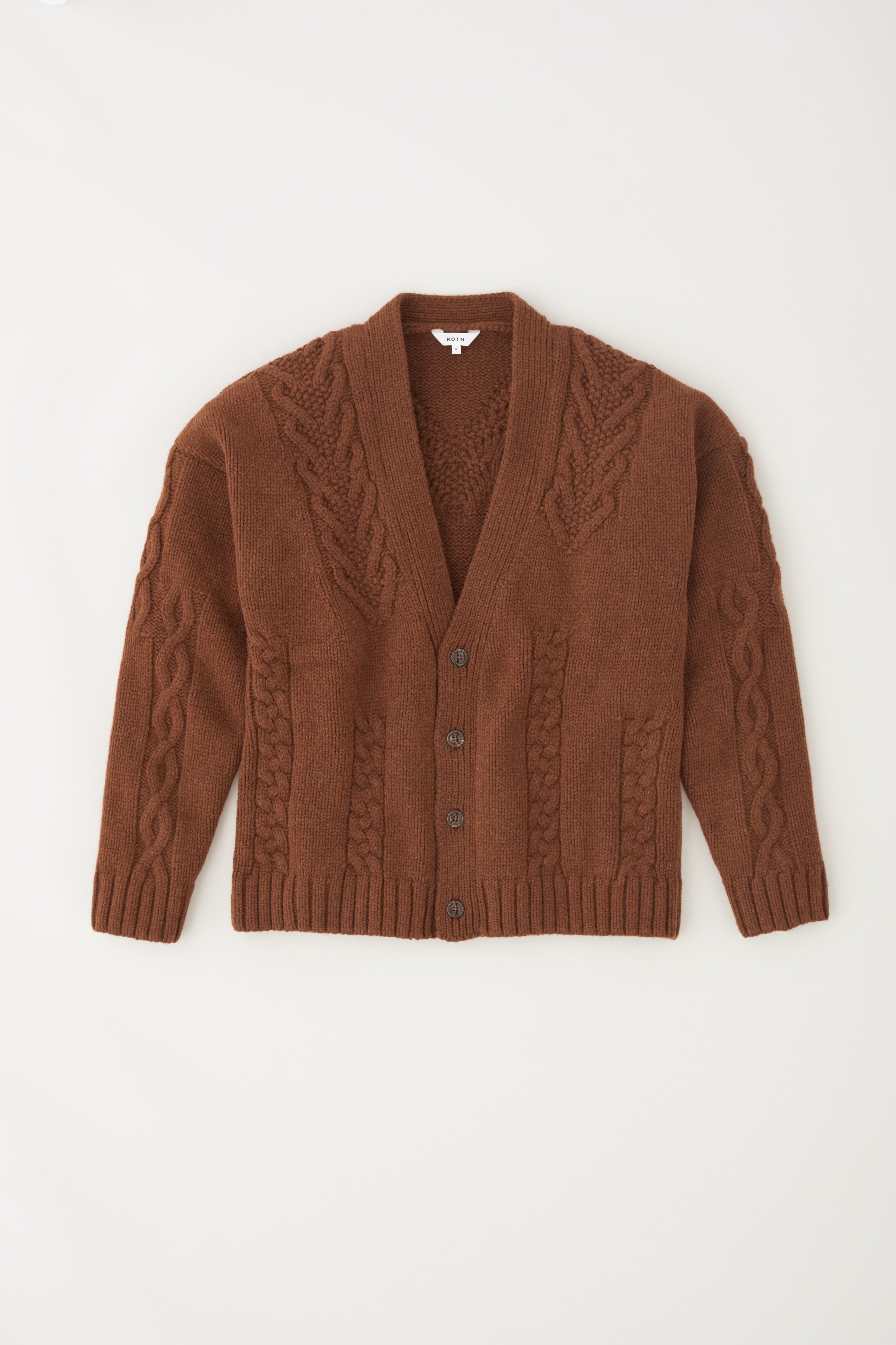 Men's Fisherman Cardigan in Umber Melange sold by Kotn product image thumbnail 5