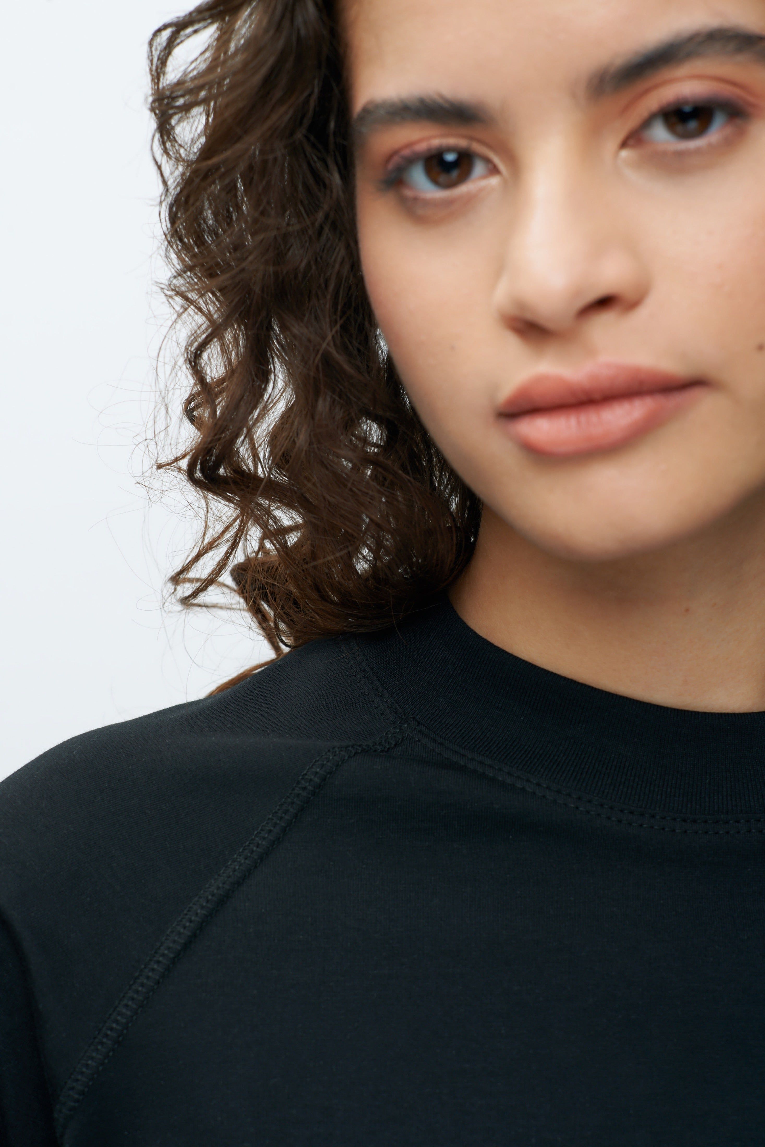 Women's Lounge Crop Top in Black sold by Kotn product image thumbnail 5