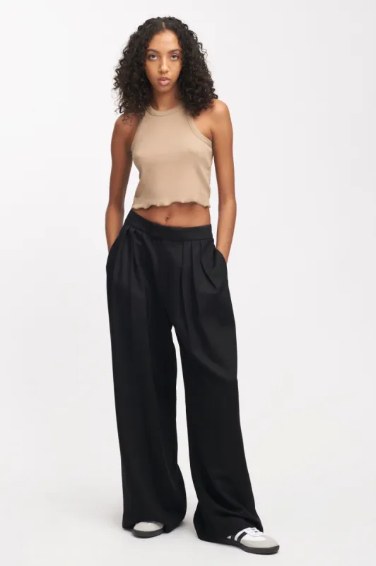 Women's Cropped Reverse Racer Tank in Coriander sold by Kotn