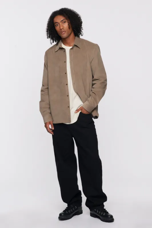Men's Moleskin Overshirt in Porcini sold by Kotn