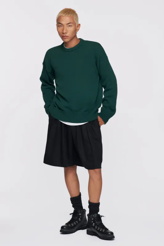 Men's Crew Sweater in Emerald sold by Kotn