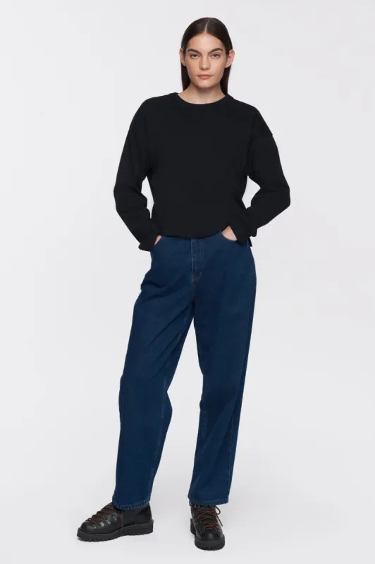 Women's Heavyweight Longsleeve in Black sold by Kotn