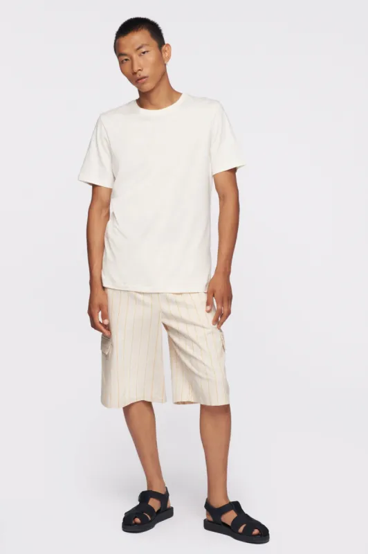 Unisex Relaxed Woven Shorts in Autumn Stripe sold by Kotn