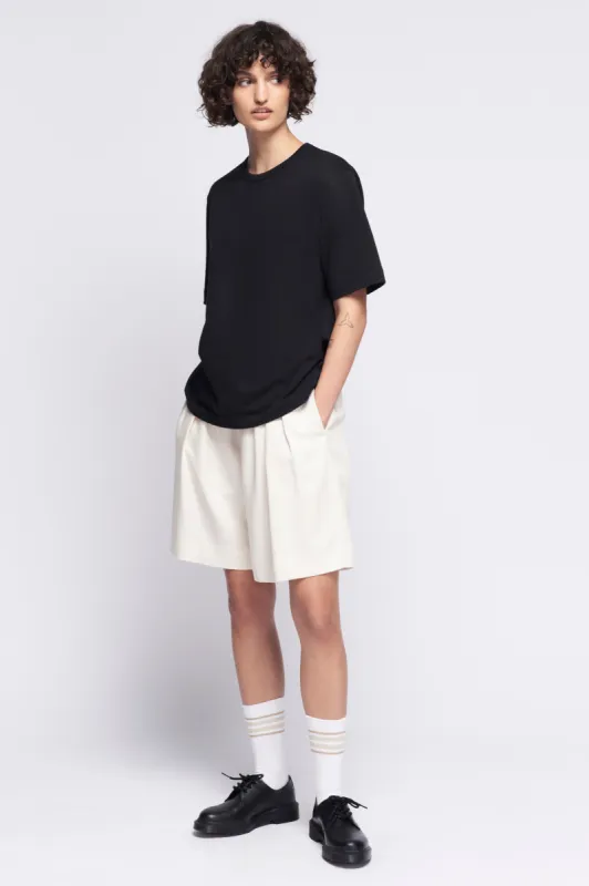 Unisex Heavyweight Box Crew in Black sold by Kotn