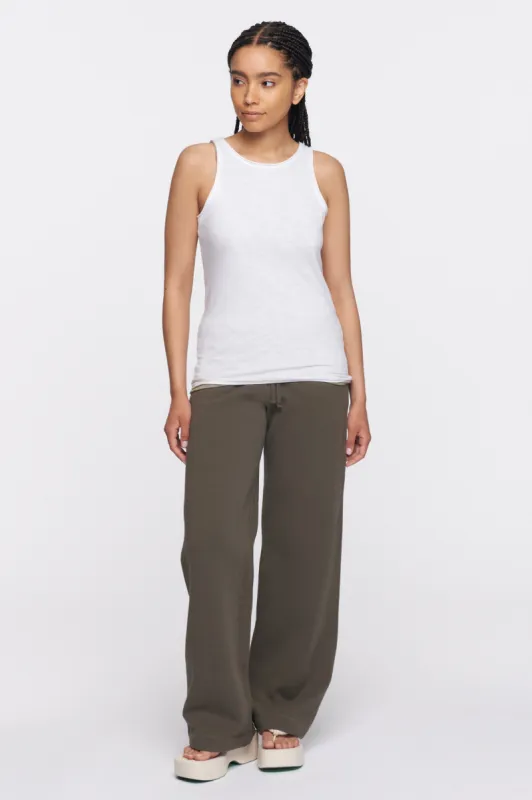 Women's Raw Edge Tank in White sold by Kotn