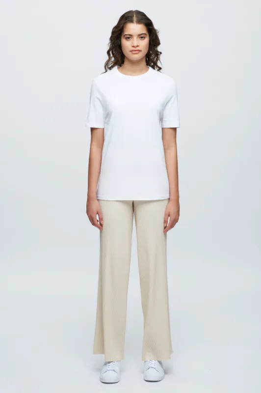 Women's Long Essential Crew in White sold by Kotn