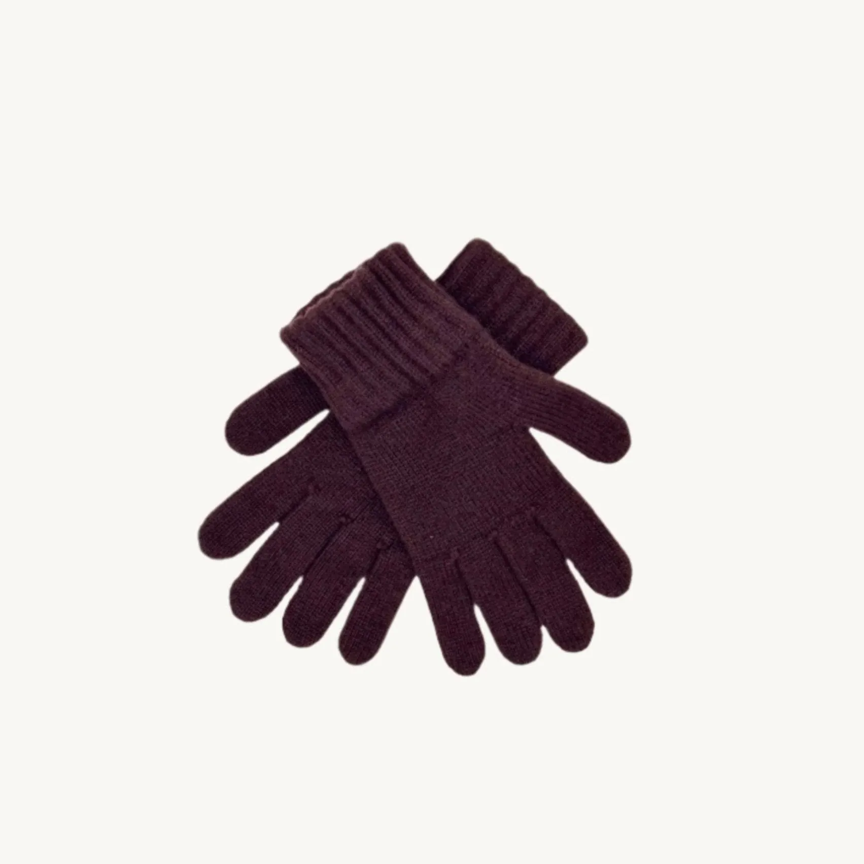 Womens 100% Cashmere Gloves - Cranberry sold by Bosie Knitwear