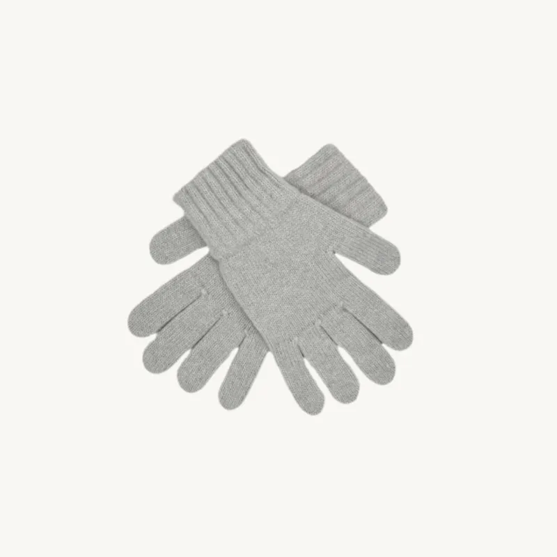 Womens 100% Cashmere Gloves - Potash grey sold by Bosie Knitwear