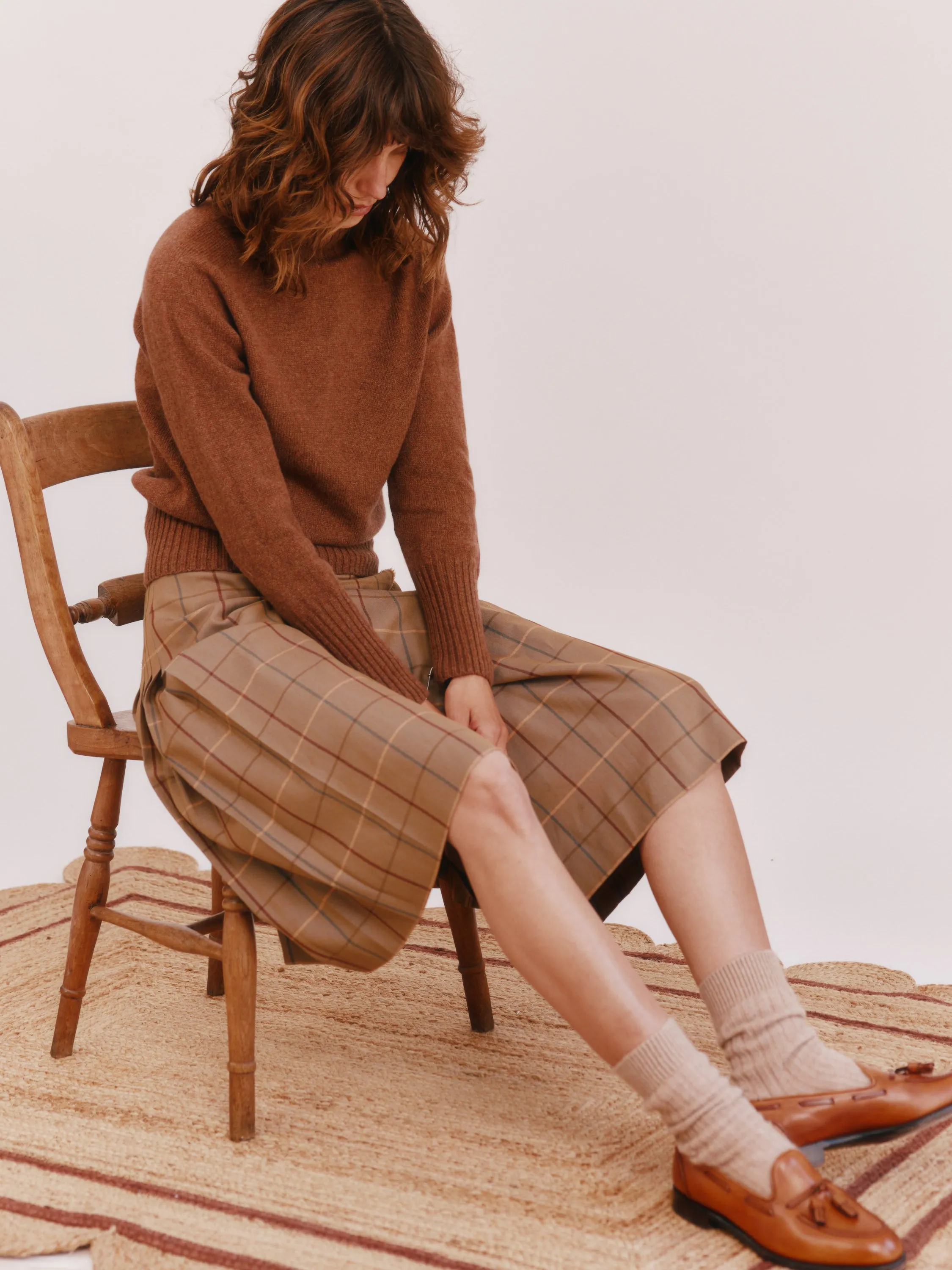 Portobello Geelong Polo Neck Womens Jumper - Hazelnut Brown sold by Bosie Knitwear product image thumbnail 3