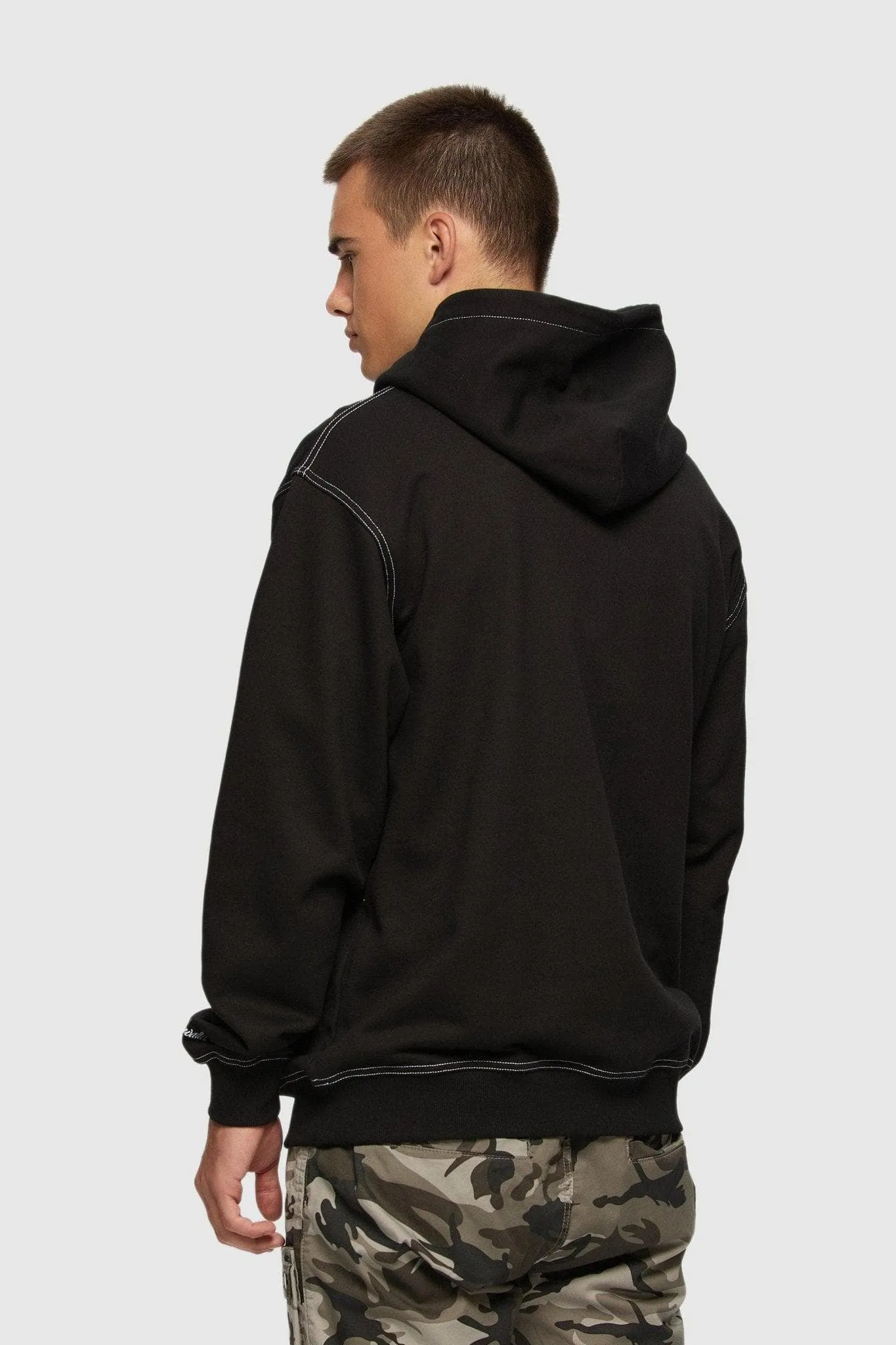 Contrast Stitch Hoodie sold by Kuwallatee product image thumbnail 5