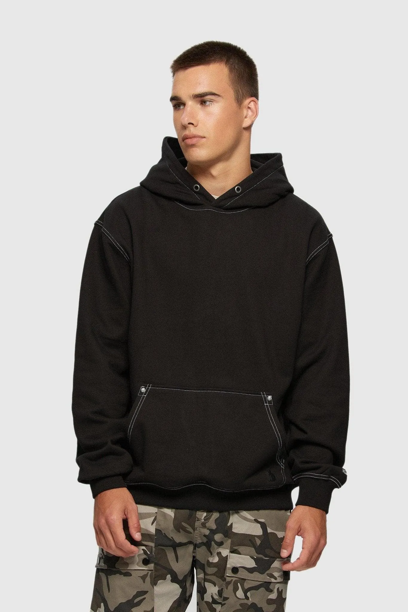 Contrast Stitch Hoodie sold by Kuwallatee product image thumbnail 3