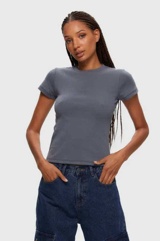 Micro Rib Tee sold by Kuwallatee