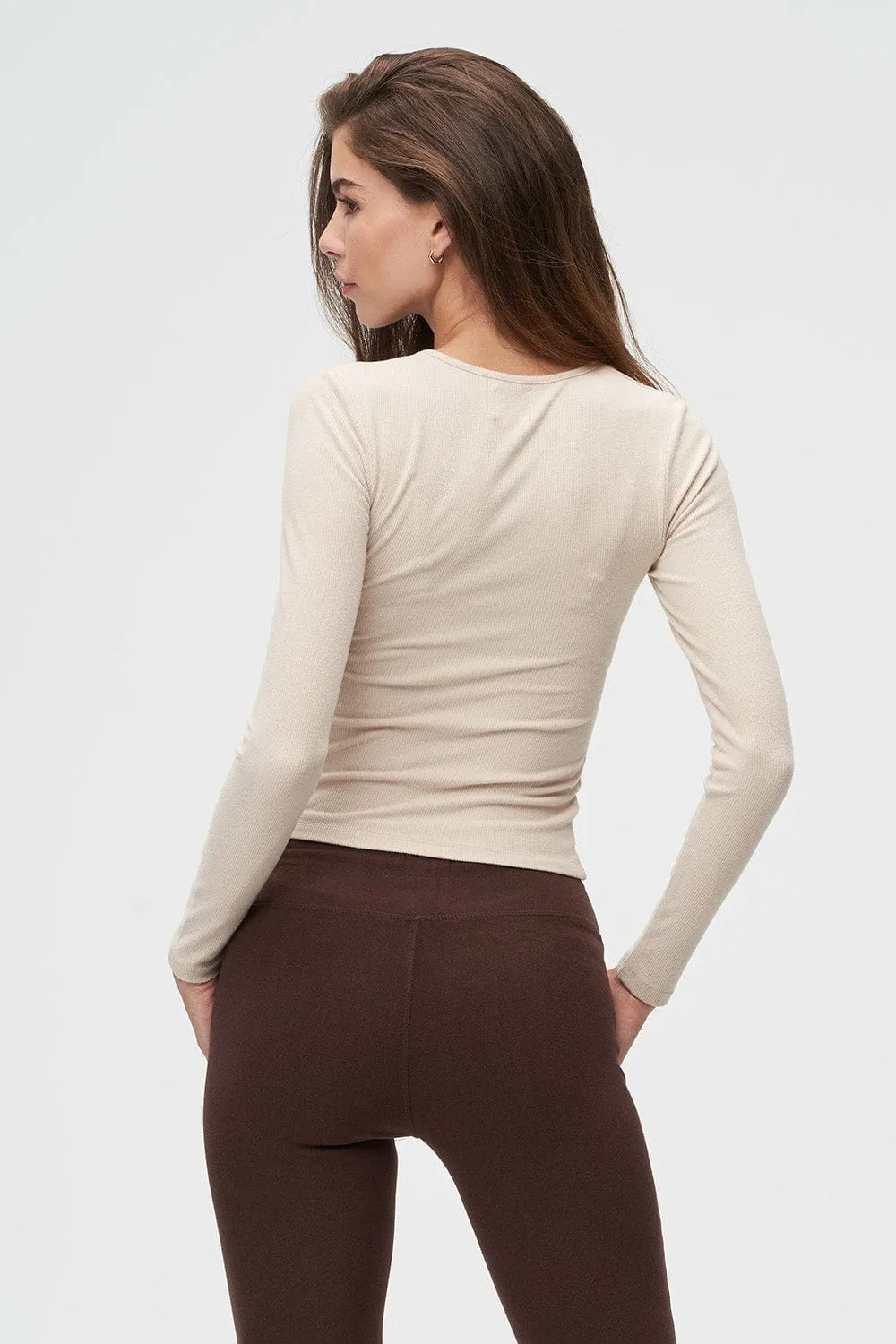 Ribbed Button Down Henley sold by Kuwallatee product image thumbnail 2