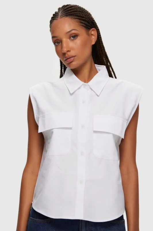 Sleeveless Oxford Shirt sold by Kuwallatee