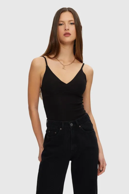 Plunging Bodysuit Tank sold by Kuwallatee
