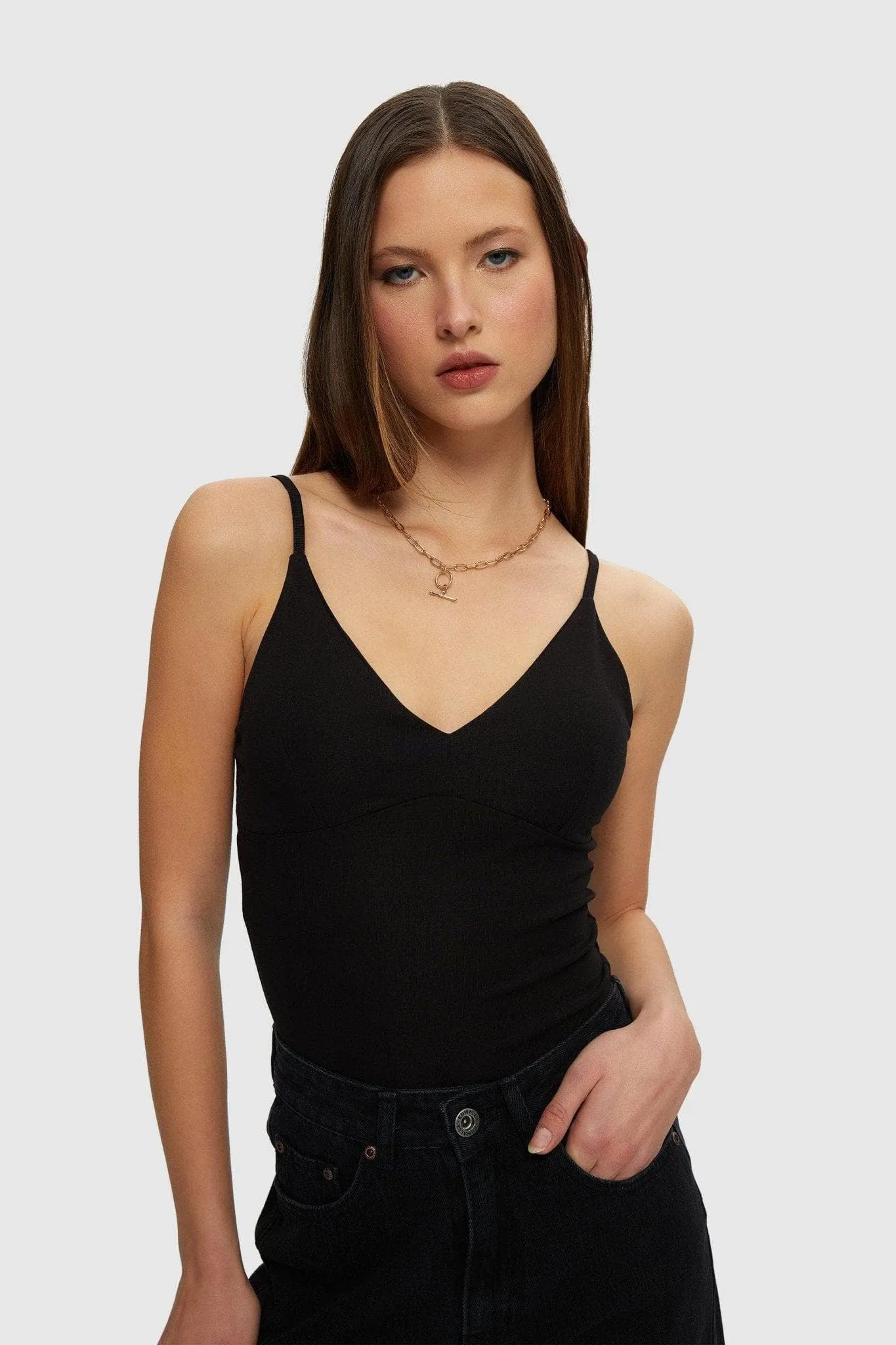 Plunging Bodysuit Tank sold by Kuwallatee product image thumbnail 5