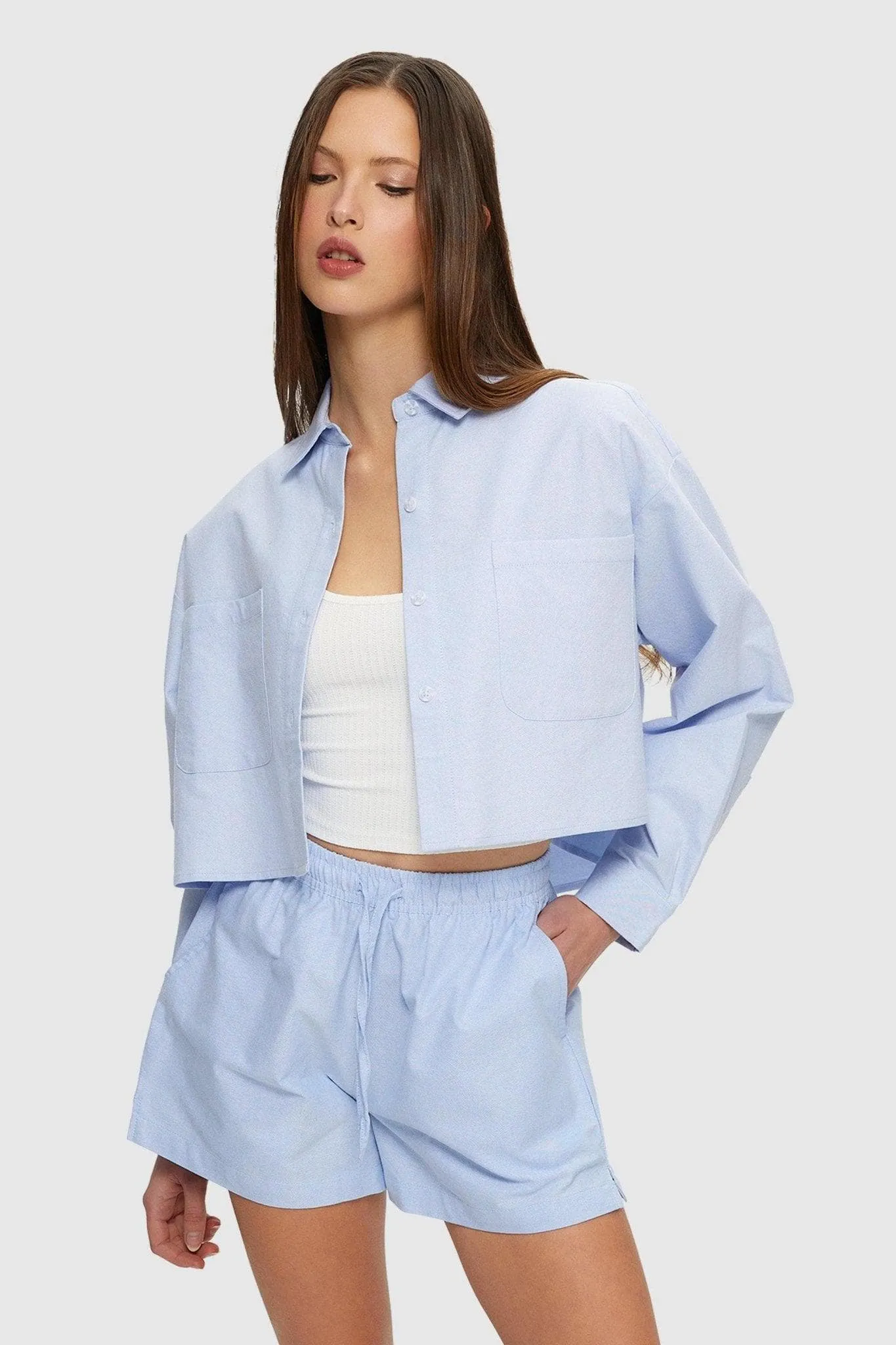 Cropped Oxford Shirt sold by Kuwallatee