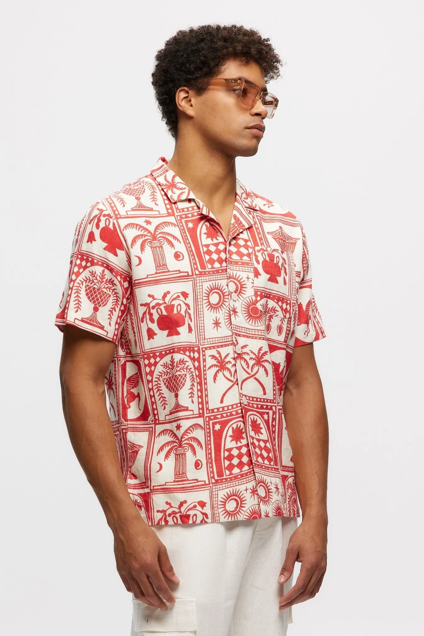 Linen Printed Yacht Shirt sold by Kuwallatee product image thumbnail 3