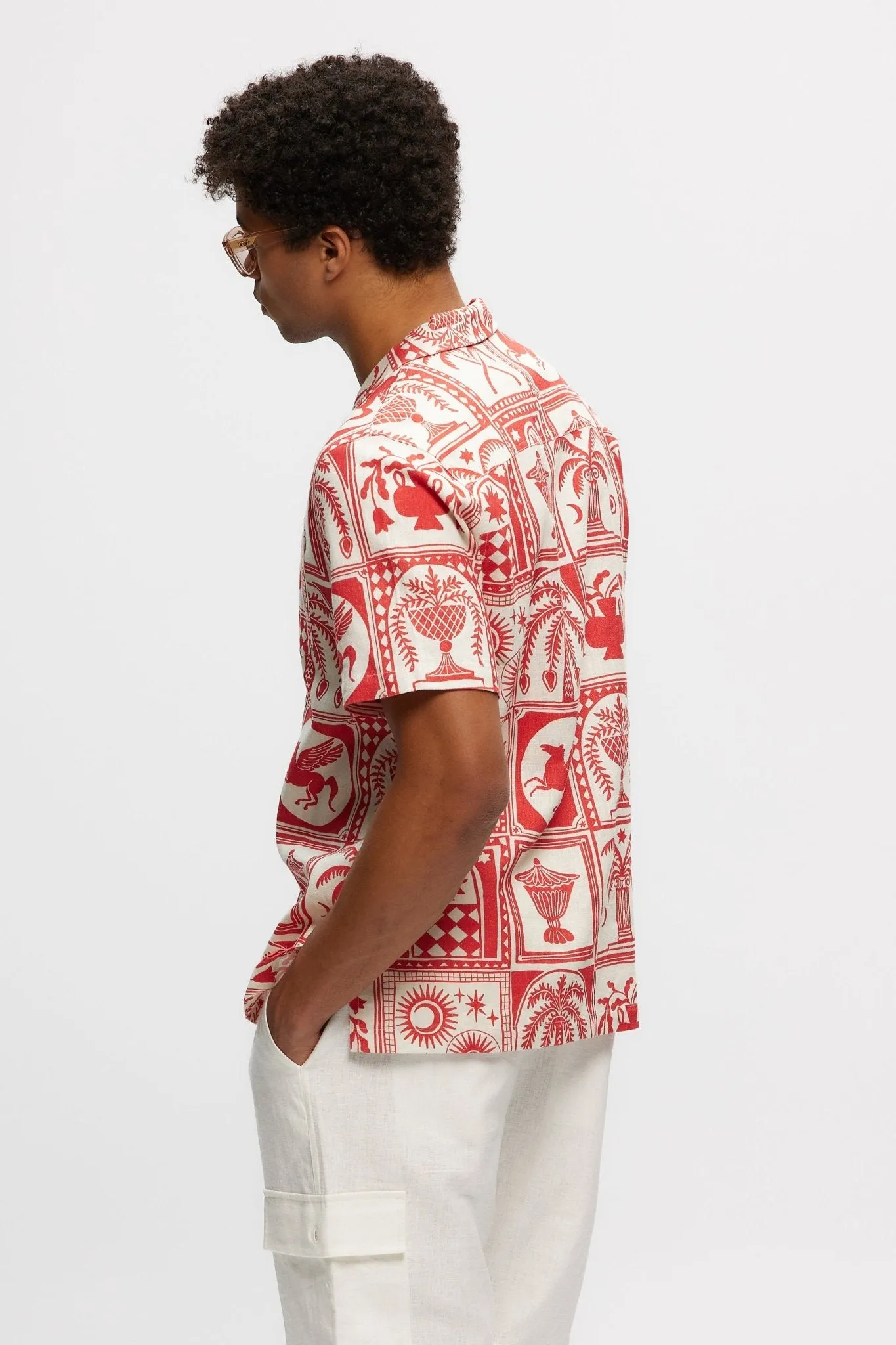 Linen Printed Yacht Shirt sold by Kuwallatee product image thumbnail 4
