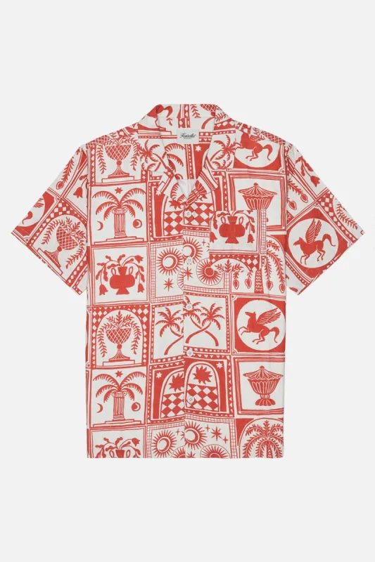 Linen Printed Yacht Shirt sold by Kuwallatee