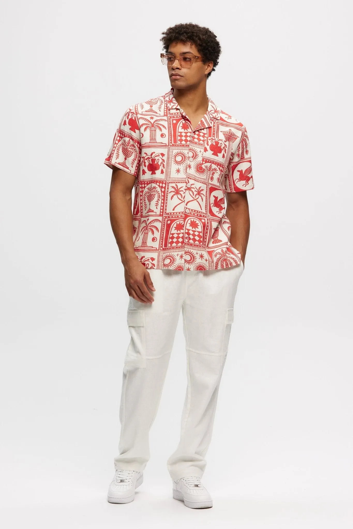 Linen Printed Yacht Shirt sold by Kuwallatee product image thumbnail 5