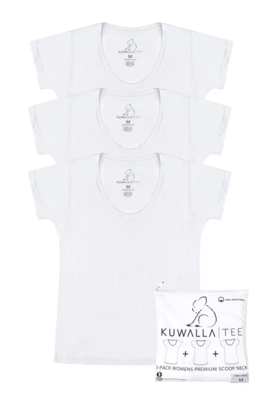 3-Pack Womens Scoop Neck sold by Kuwallatee