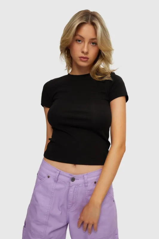 Micro Rib Tee sold by Kuwallatee