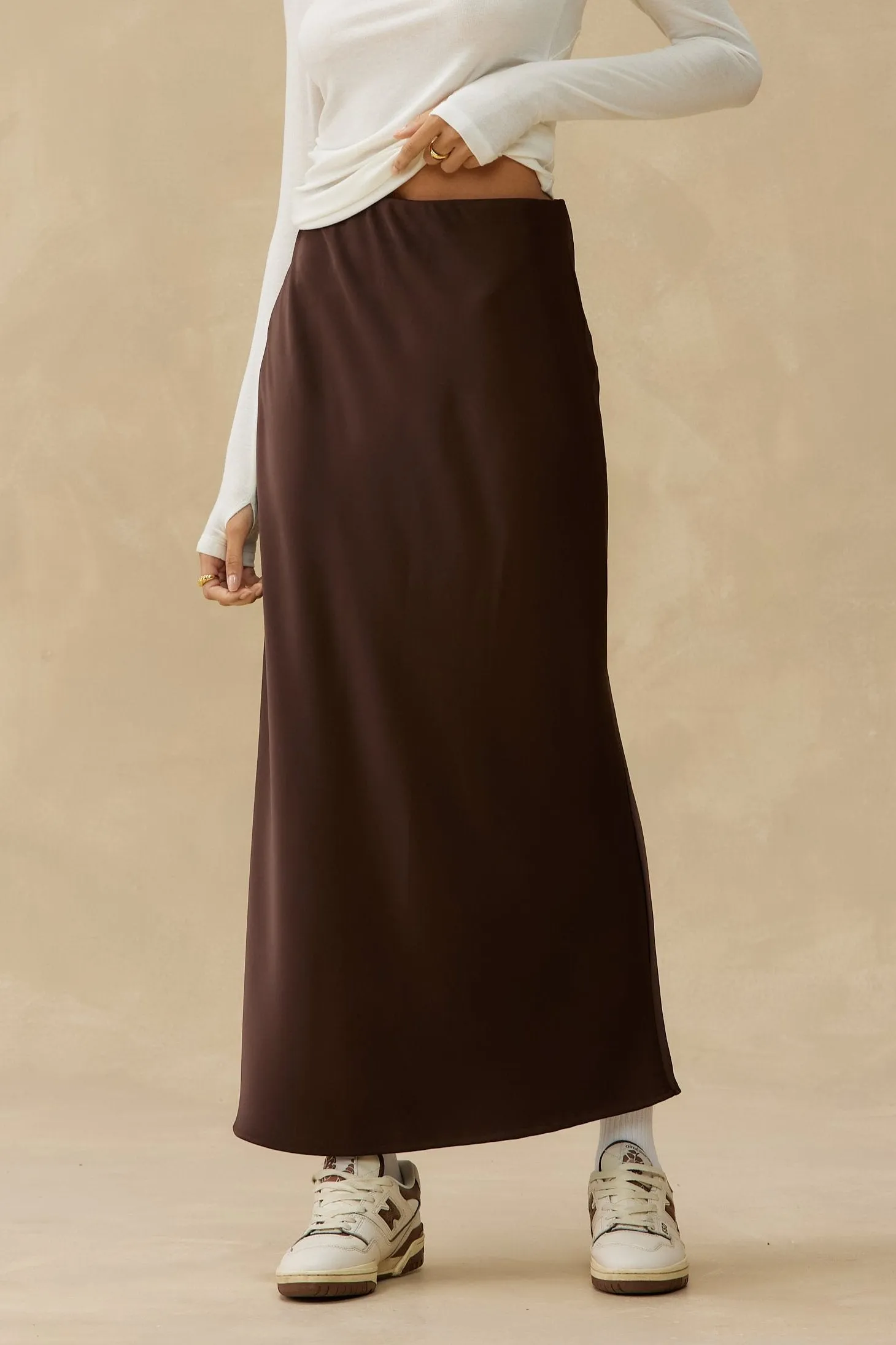 Bias-Cut Satin Slip Skirt sold by Kuwallatee product image thumbnail 4