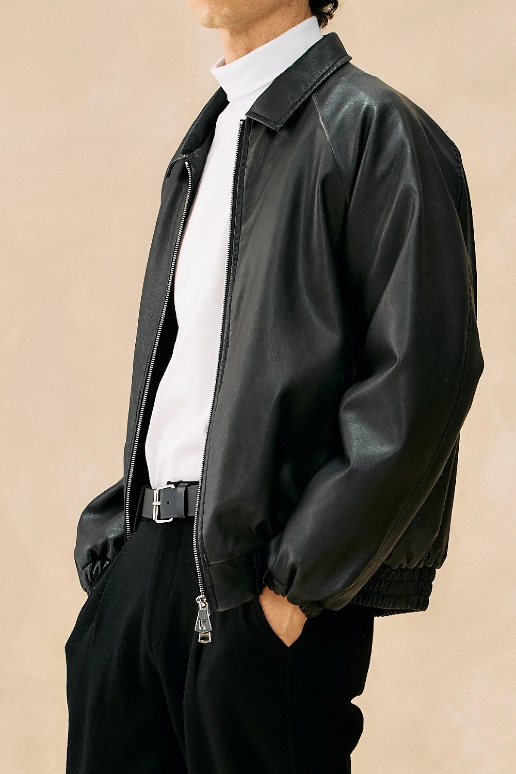 Vintage Vegan Leather Jacket sold by Kuwallatee product image thumbnail 3