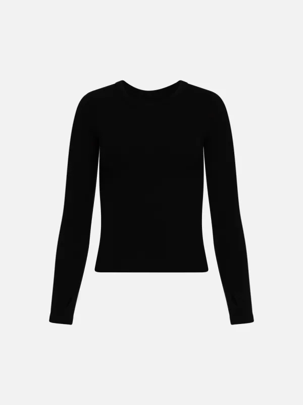 Plush Rib Long Sleeve Tee sold by Kuwallatee