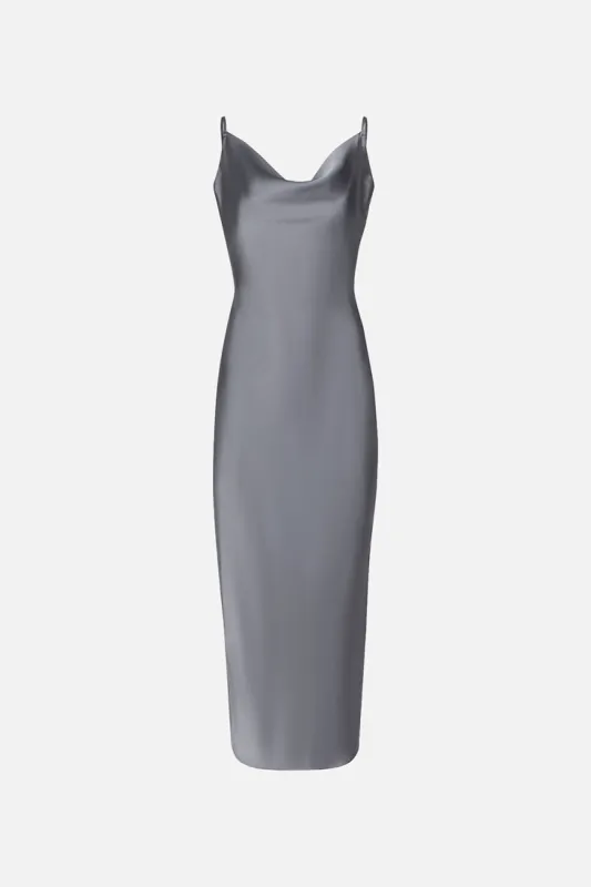 Bias-Cut Satin Slip Dress sold by Kuwallatee