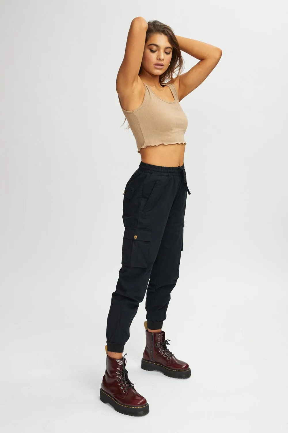 Faux Linen Cargo Pant sold by Kuwallatee product image thumbnail 3