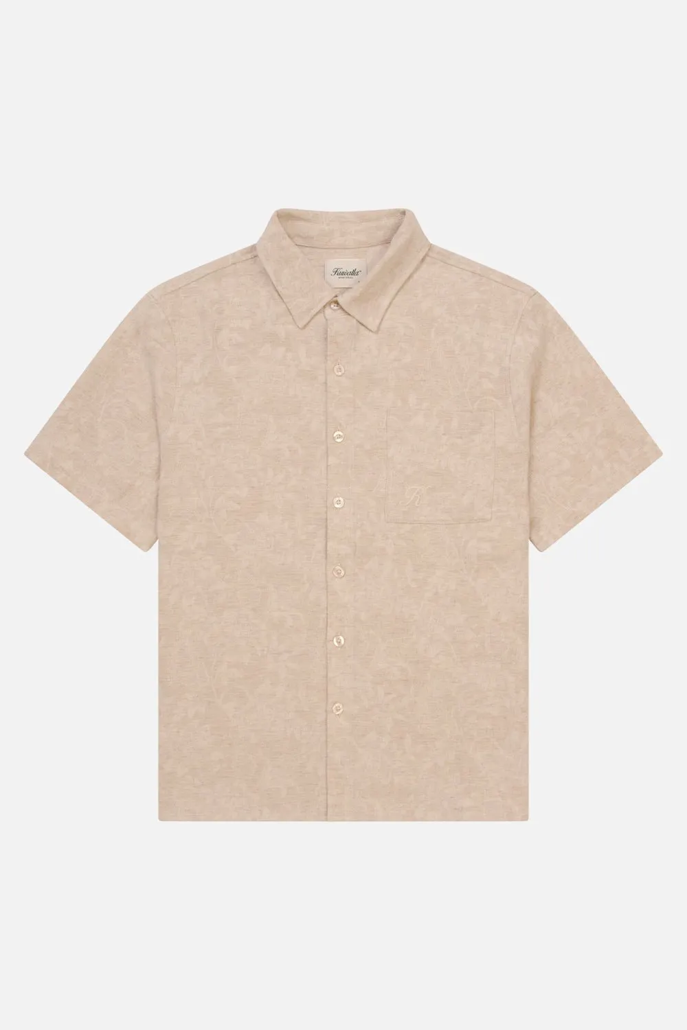 Jacquared Linen Shirt sold by Kuwallatee