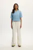 Freya Linen Relaxed Wideleg sold by Kuwallatee