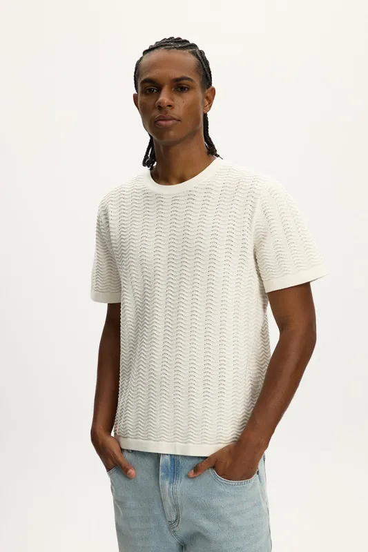 Wave Knit Tee sold by Kuwallatee
