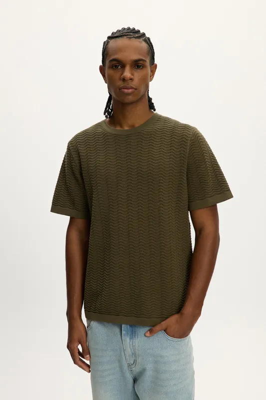 Wave Knit Tee sold by Kuwallatee